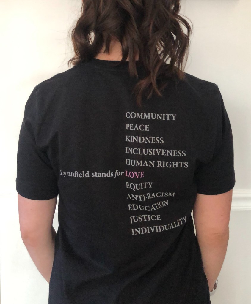 Back of Lynnfield Stands For shirt